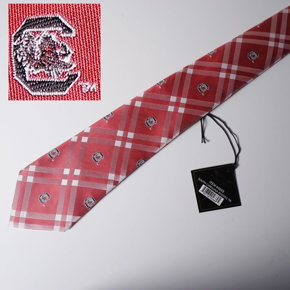 South Carolina Gamecocks College Football Logo Tie Red NWT